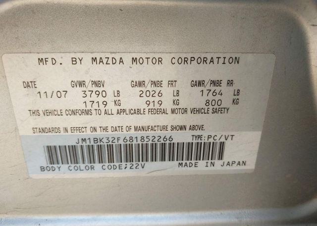 2008 MAZDA 3 I