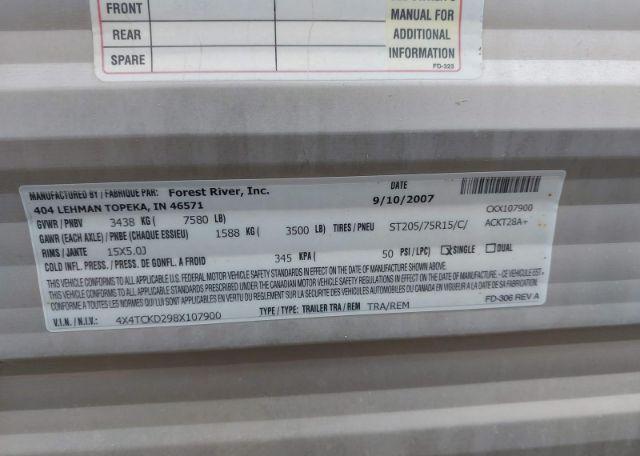2008 FOREST RIVER INC. cherokee