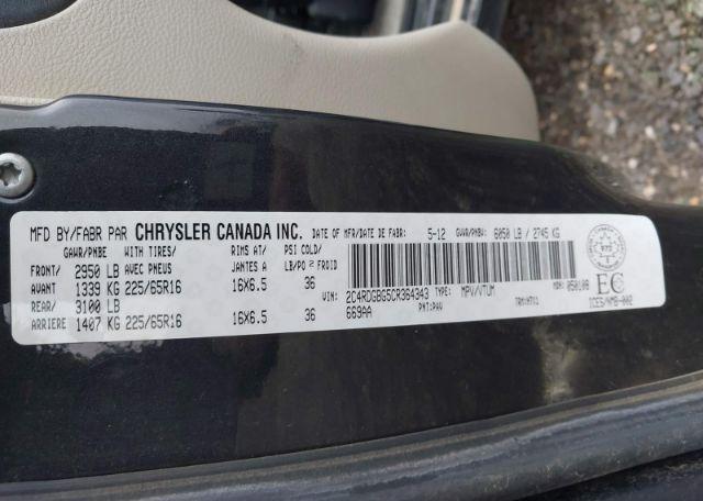 2012 DODGE GRAND CARAVAN SE