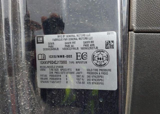 2012 GMC ACADIA SLE