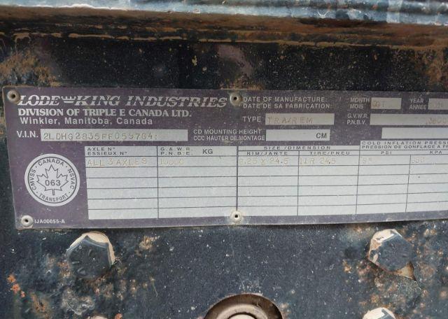 2015 LODE KING INDUSTRIES LEAD TRAILER