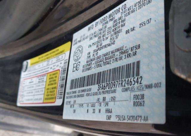 2015 FORD FUSION TITANIUM