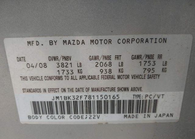 2008 MAZDA MAZDA3 GX *LTD AVAIL*