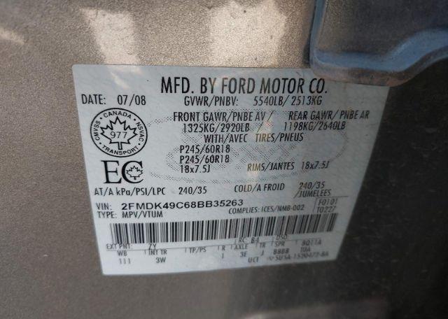 2008 FORD EDGE LIMITED