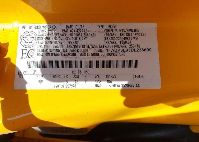 2013 FORD FOCUS ST