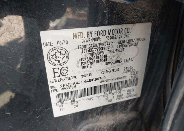 2010 FORD EDGE SEL