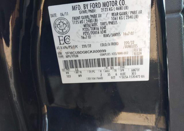 2012 FORD ESCAPE XLT