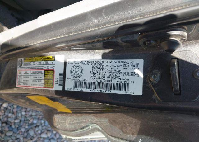 2010 TOYOTA TACOMA ACCESS CAB