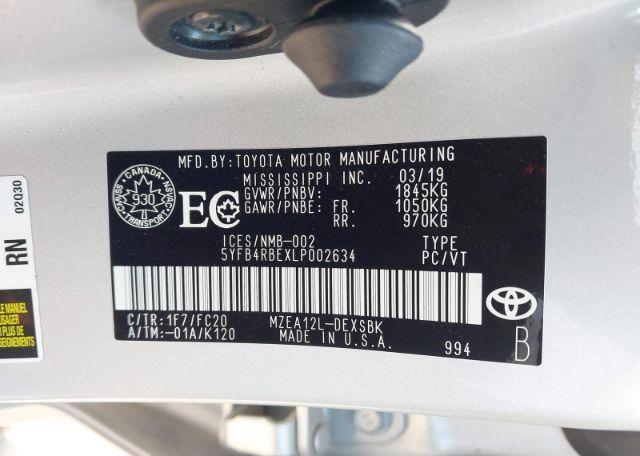 2020 TOYOTA COROLLA SE