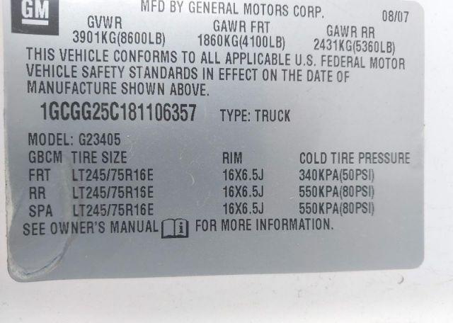 2008 CHEVROLET EXPRESS G2500