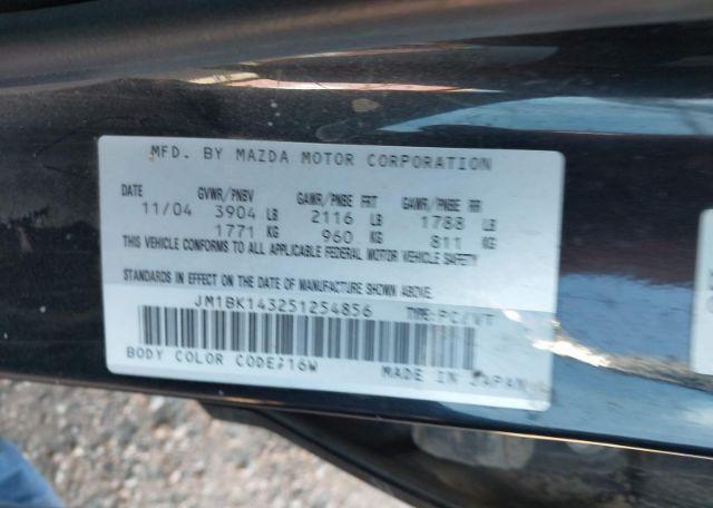 2005 MAZDA 3 HATCHBACK