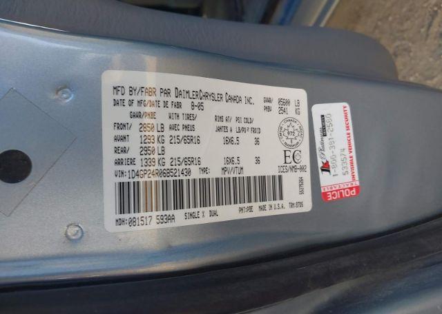 2006 DODGE GRAND CARAVAN SE