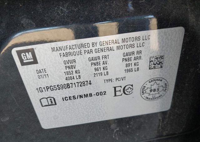 2011 CHEVROLET CRUZE LT