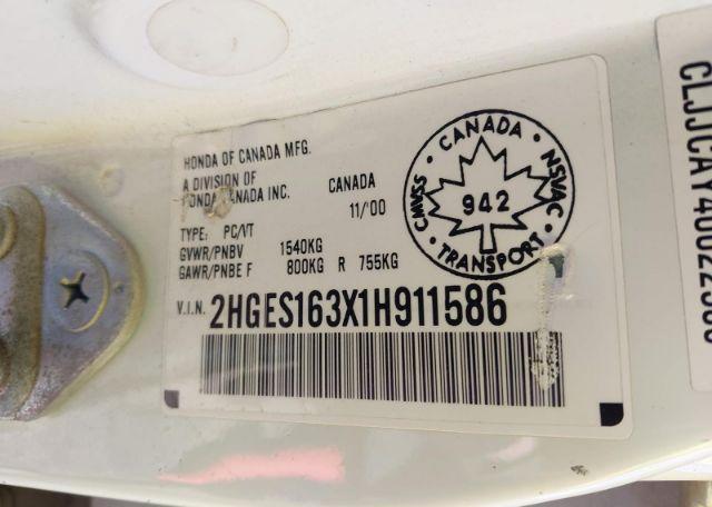 2001 HONDA CIVIC DX