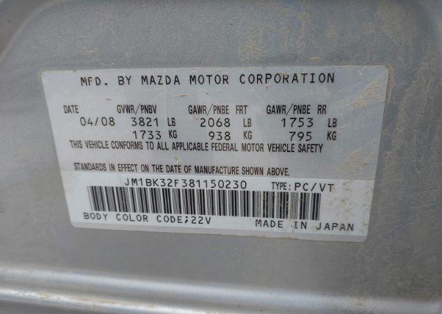 2008 MAZDA 3 I
