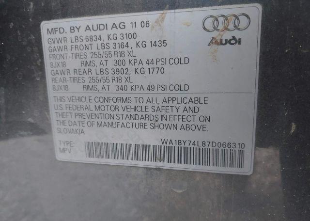2007 AUDI Q7 3.6 QUATTRO PREMIUM