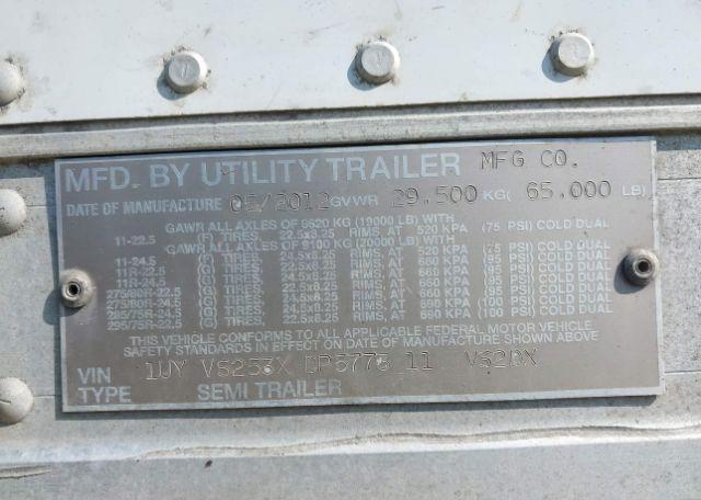 2013 UTILITY TRAILER MFG TRAILER