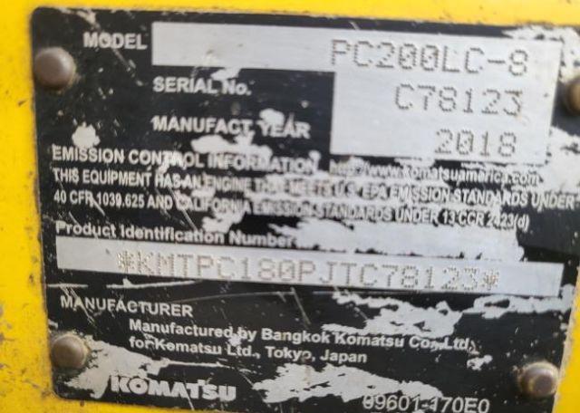 2018 KOMATSU PC200-6