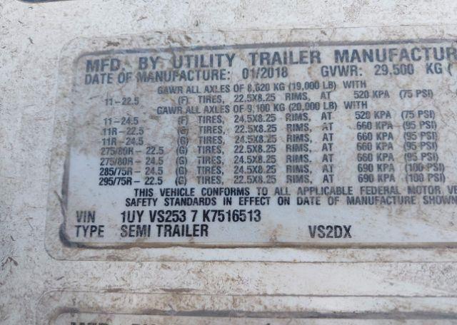 2019 UTILITY TRAILER MFG DRY VAN