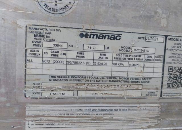 2022 MANAC INC 18232 TRAILER