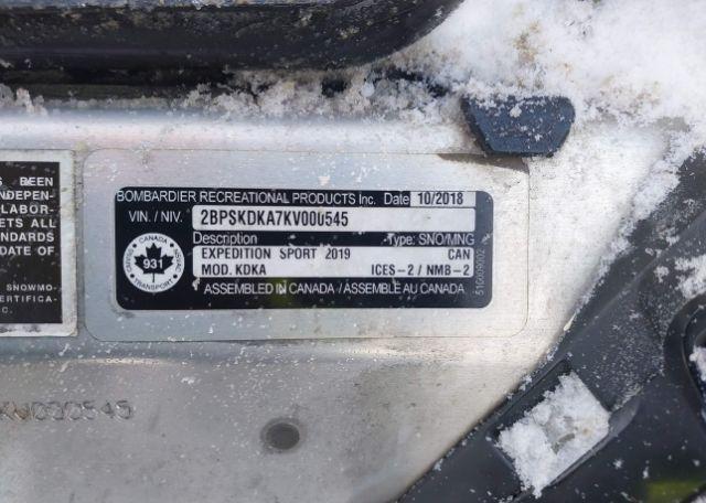 2019 SKIDOO Expedition Sport 900
