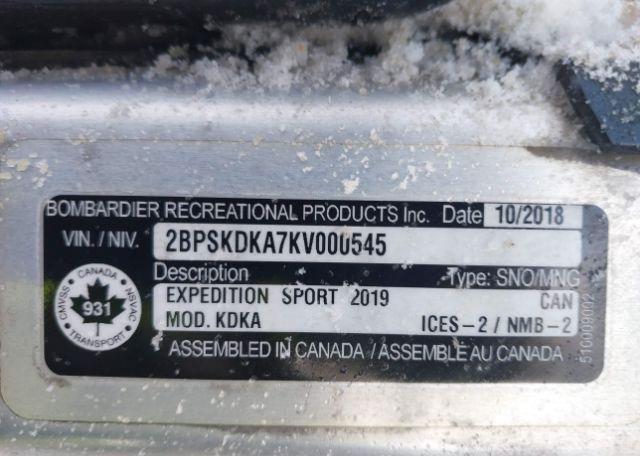 2019 SKIDOO Expedition Sport 900