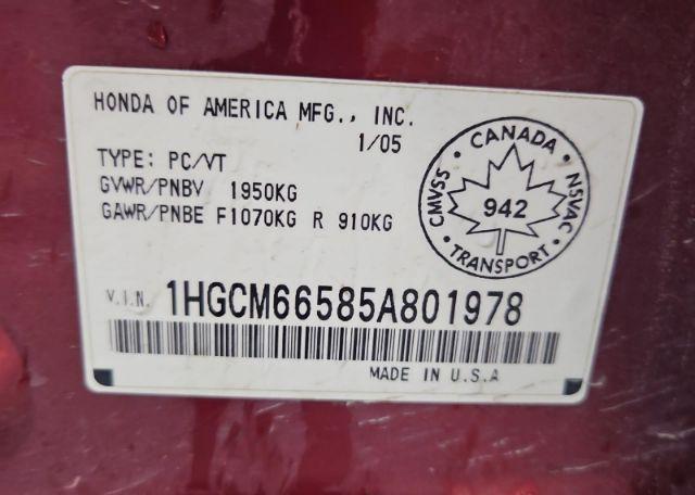 2005 HONDA ACCORD EX