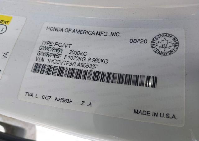 2020 HONDA ACCORD SPORT 1.5T