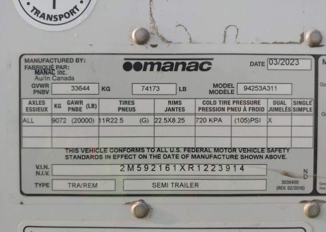 2024 MANAC INC VAN TRAILER