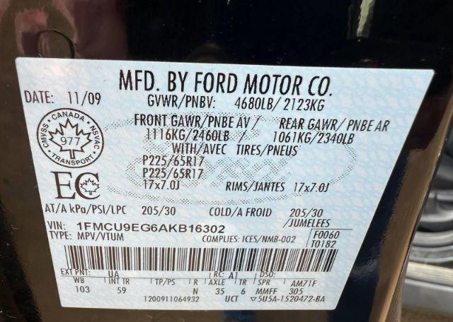 2010 FORD ESCAPE LIMITED
