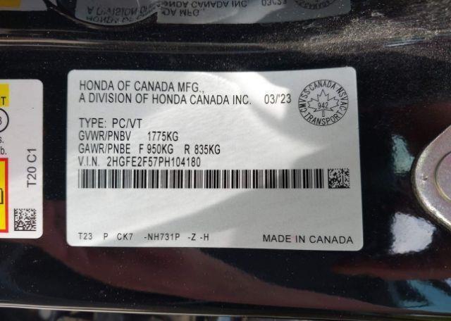 2023 HONDA CIVIC SPORT