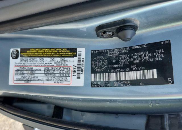 2005 TOYOTA SIENNA CE