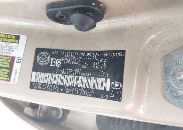 2011 TOYOTA COROLLA