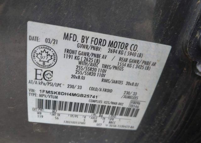 2021 FORD EXPLORER XLT
