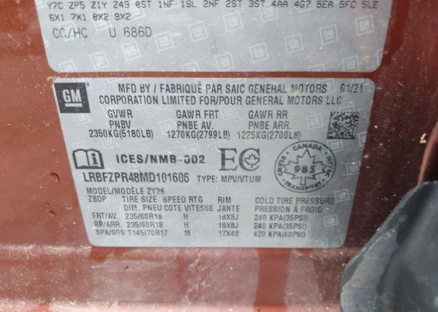 2021 BUICK ENVISION ESSENCE