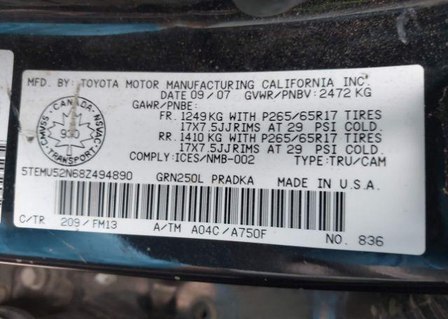 2008 TOYOTA TACOMA DOUBLE CAB LONG BED