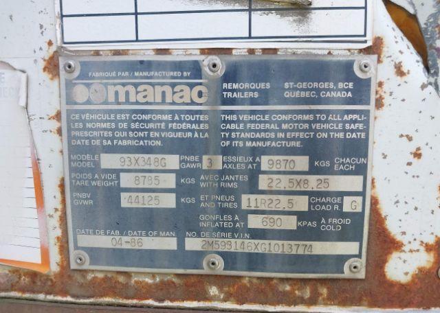 1986 MANAC INC 53' TRAILER