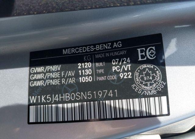 2025 MERCEDES-BENZ CLA 250 COUPE 4MAITC