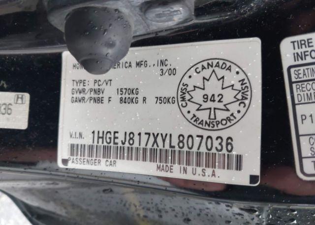 2000 HONDA CIVIC