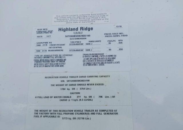 2019 HIGHLAND RIDGE RV Open Range 24 BHS