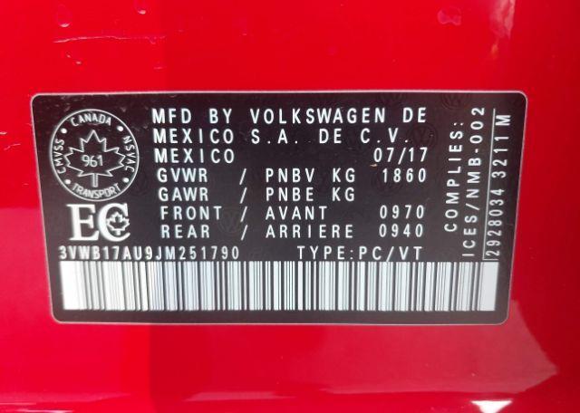 2018 VOLKSWAGEN GOLF 1.8 TSI COMFORTLINE