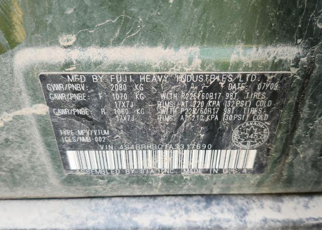 2010 SUBARU OUTBACK 2.5I PREMIUM