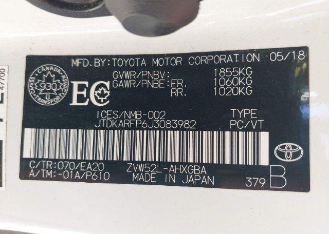 2018 TOYOTA PRIUS PRIME UPGRADE