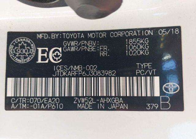2018 TOYOTA PRIUS PRIME UPGRADE