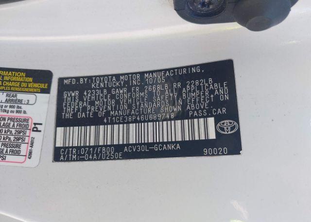 2006 TOYOTA CAMRY SOLARA SE