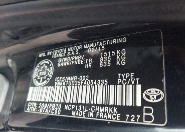 2015 TOYOTA YARIS LE