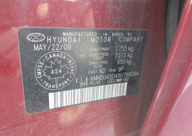 2009 HYUNDAI ELANTRA GLS