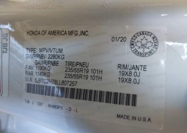 2020 ACURA RDX ELITE