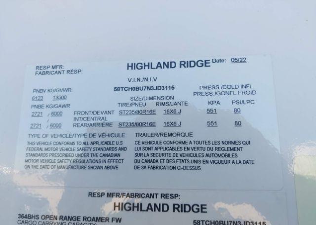 2022 HIGHLAND RIDGE RV Open Range 24 BHS