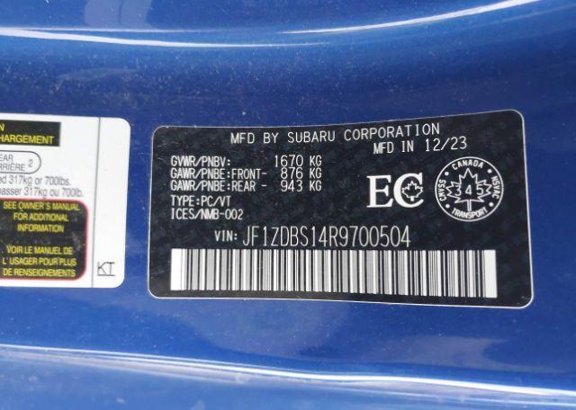 2024 SUBARU BRZ TS